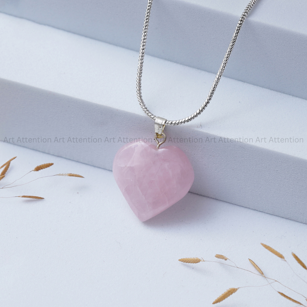 Rose Quartz Heart Pendant