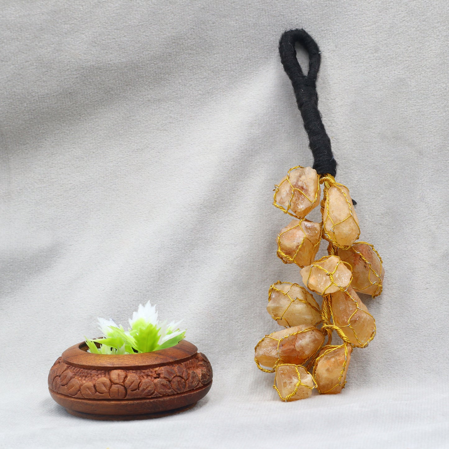 Raw Citrine Crystal Wall Hanging