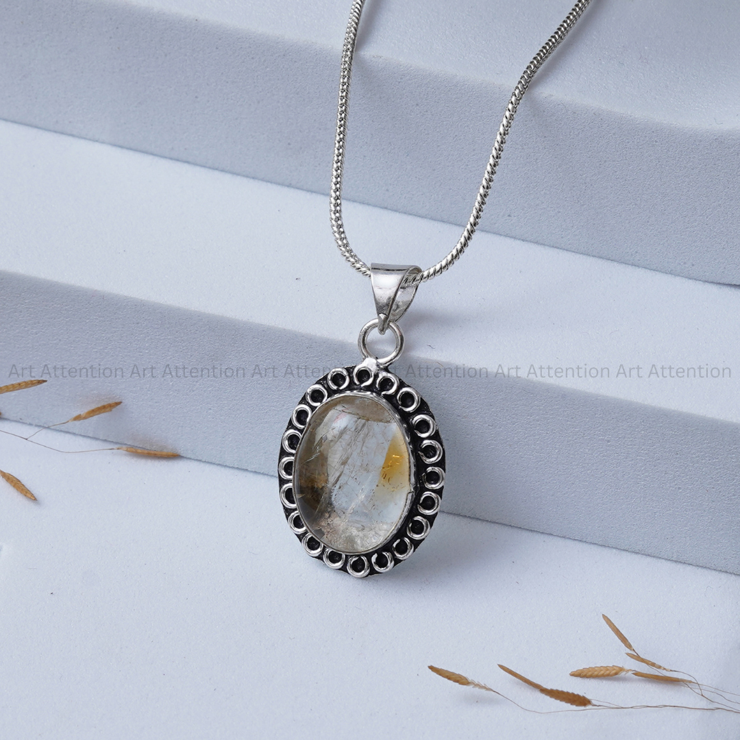 Citrine Oval Pendant