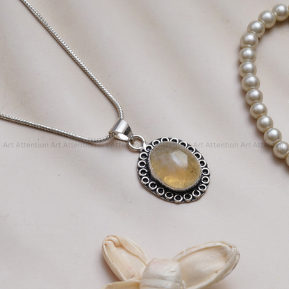 Citrine Oval Pendant