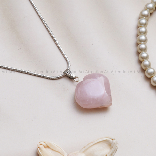 Rose Quartz Heart Pendant