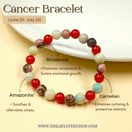 Cancer Zodiac Crystal Bracelet