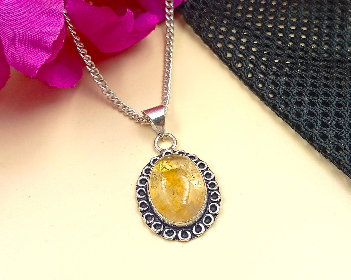 Citrine Oval Pendant