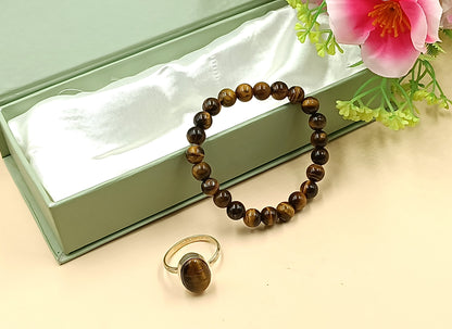 Tiger Eye Bracelet and Ring