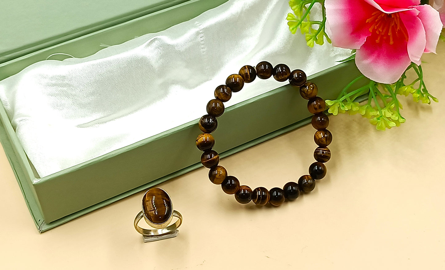 Tiger Eye Bracelet and Ring