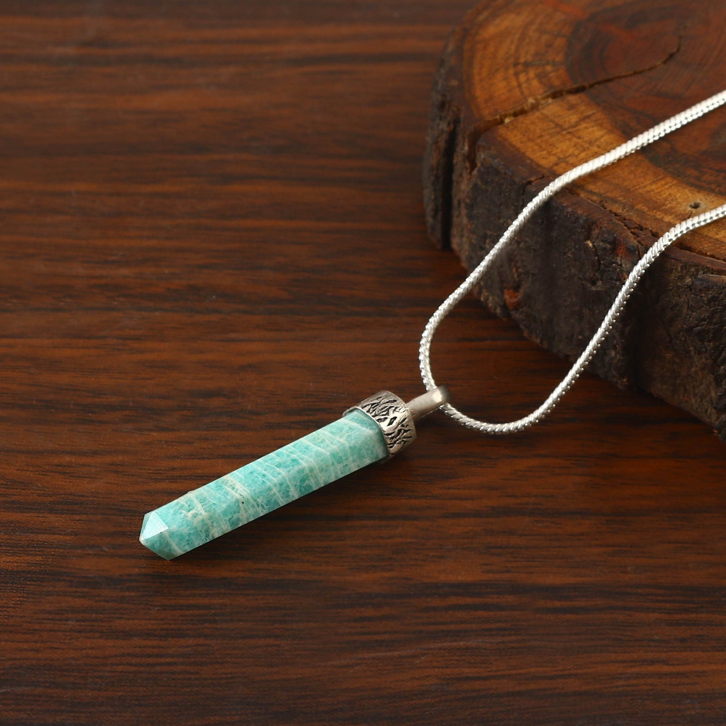 Amazonite Pencil Pendant