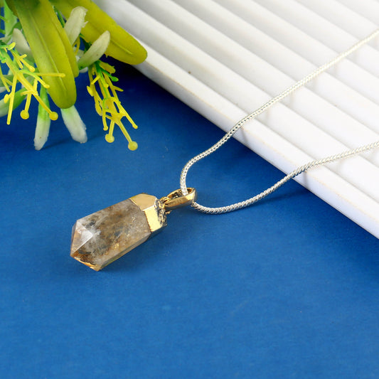 Citrine Pencil Pendant