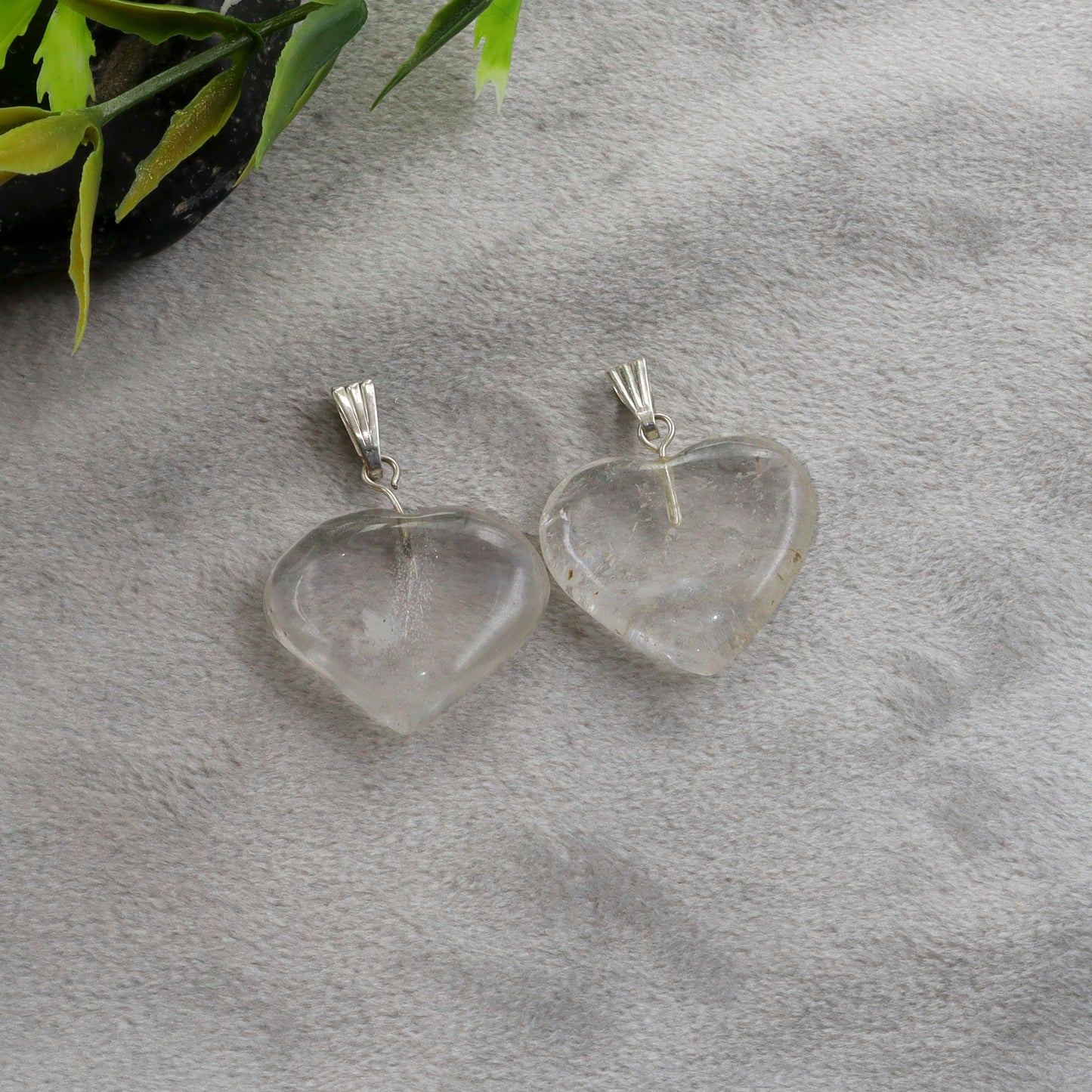 Clear Quartz Heart Pendant