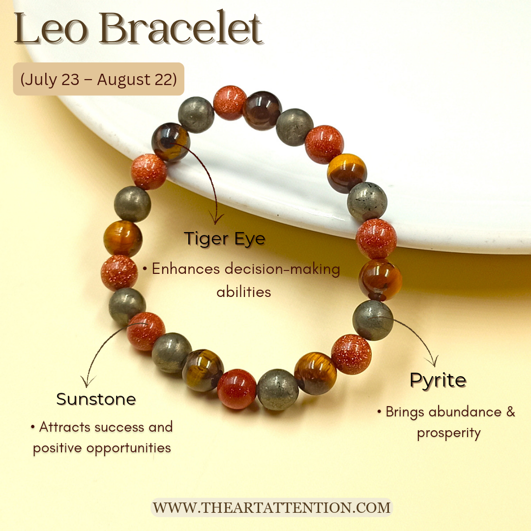 Leo Zodiac Crystal Bracelet