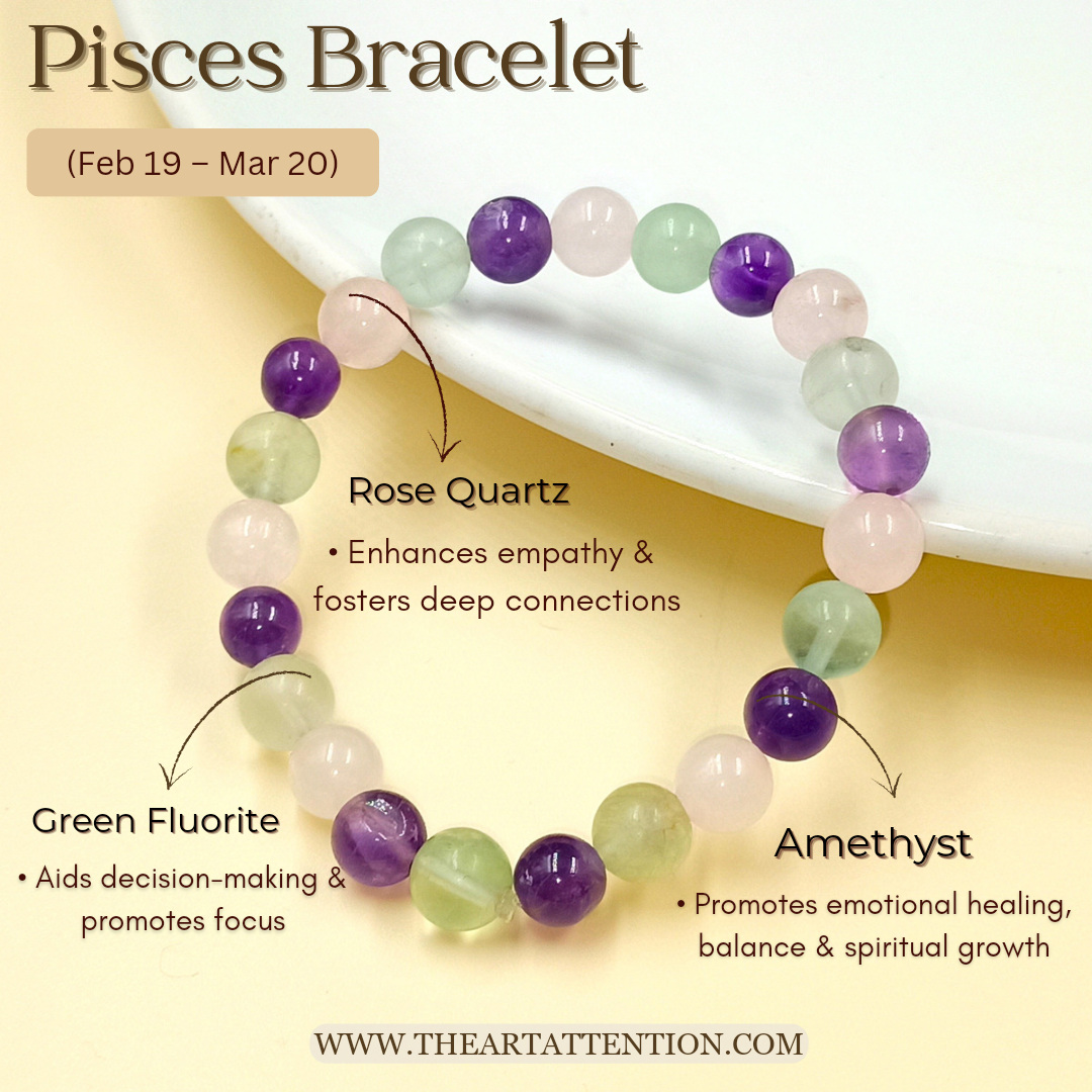 Pisces Zodiac Crystal Bracelet