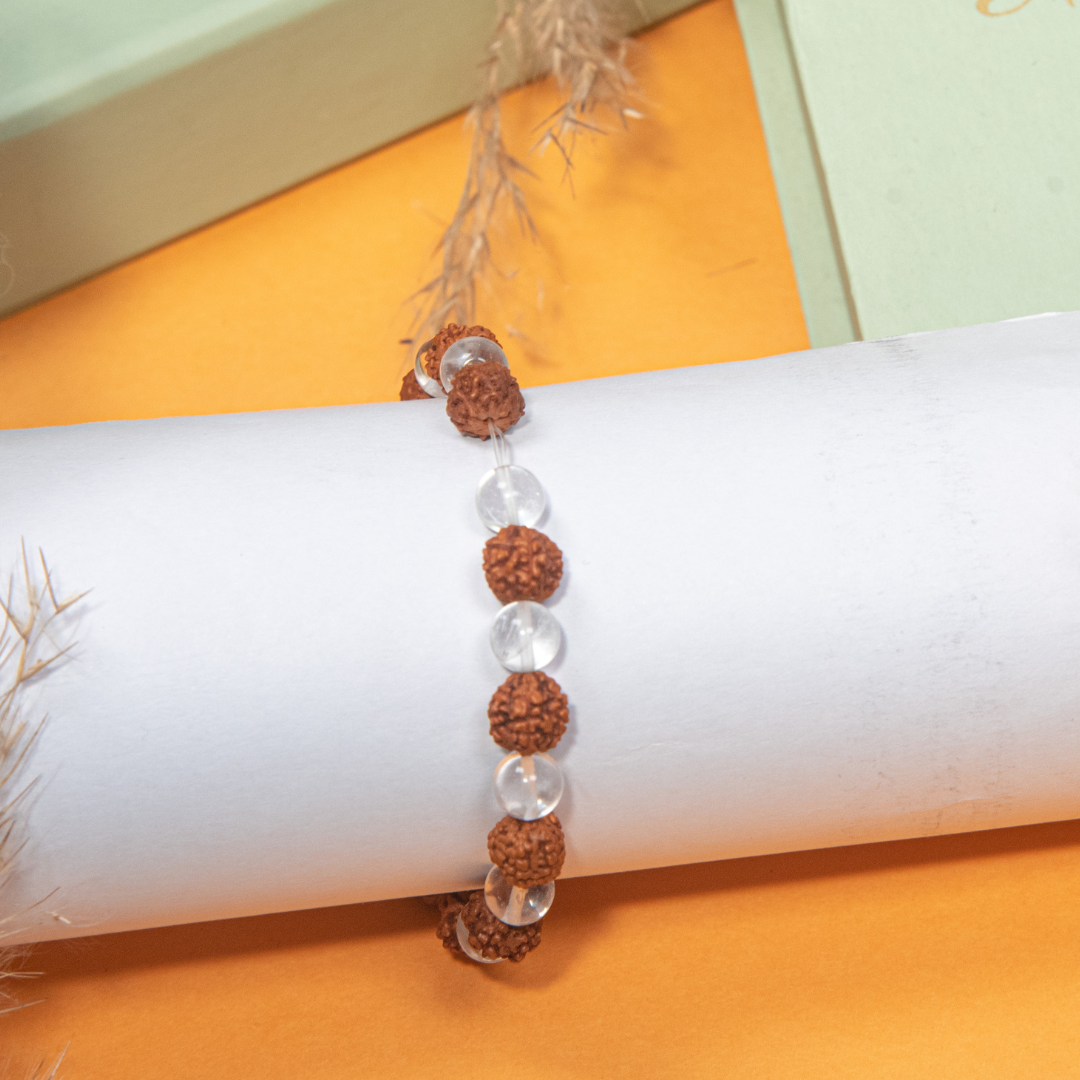 Crystal Rudraksha Bracelet (Buy 1 Get 1 Free)