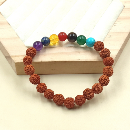 7 chakra rudraksha bracelet (Buy 1 Get 1 Free)