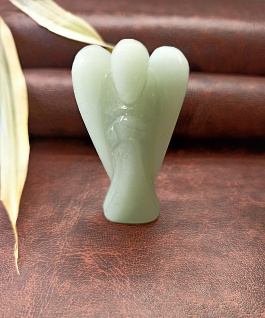 Green aventurine angel crystal